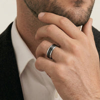 Titanium And Carbon Fibre Men's Wedding Ring