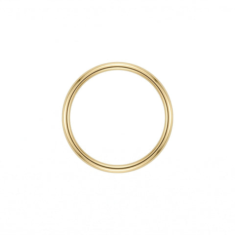 Ladies 9ct Yellow Gold Plain Wedding Ring - alternate view