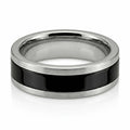 Men's Titanium & Black Zirconium Wedding Ring