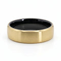 9ct Yellow Gold And Black Zirconium Men's Wedding Ring