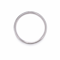 Men's 9ct White Gold & Carbon Fibre Wedding Ring