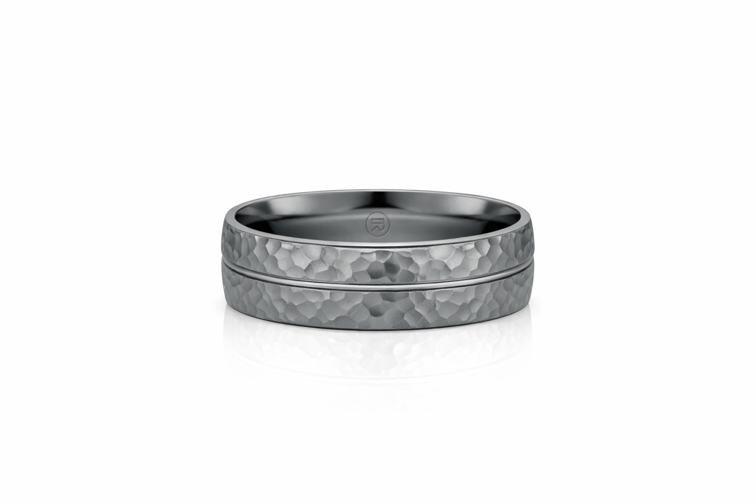 Men's Tantalum Beaten Finish Wedding Ring
