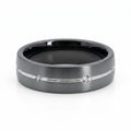 Tantalum And White Gold Diamond Men's Wedding Ring