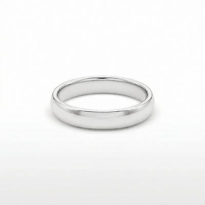 Men's Sterling Silver Plain Wedding Ring