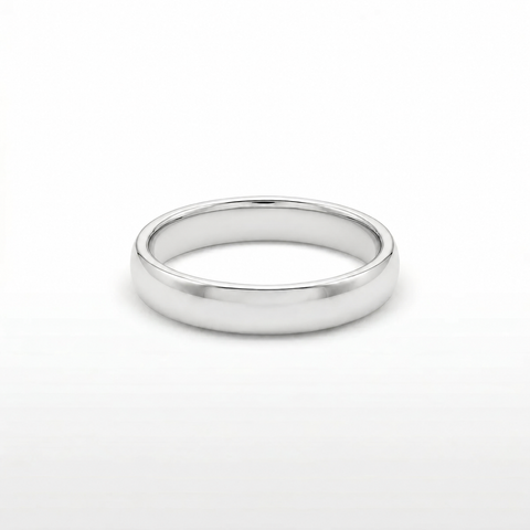 Men's Sterling Silver Plain Wedding Ring