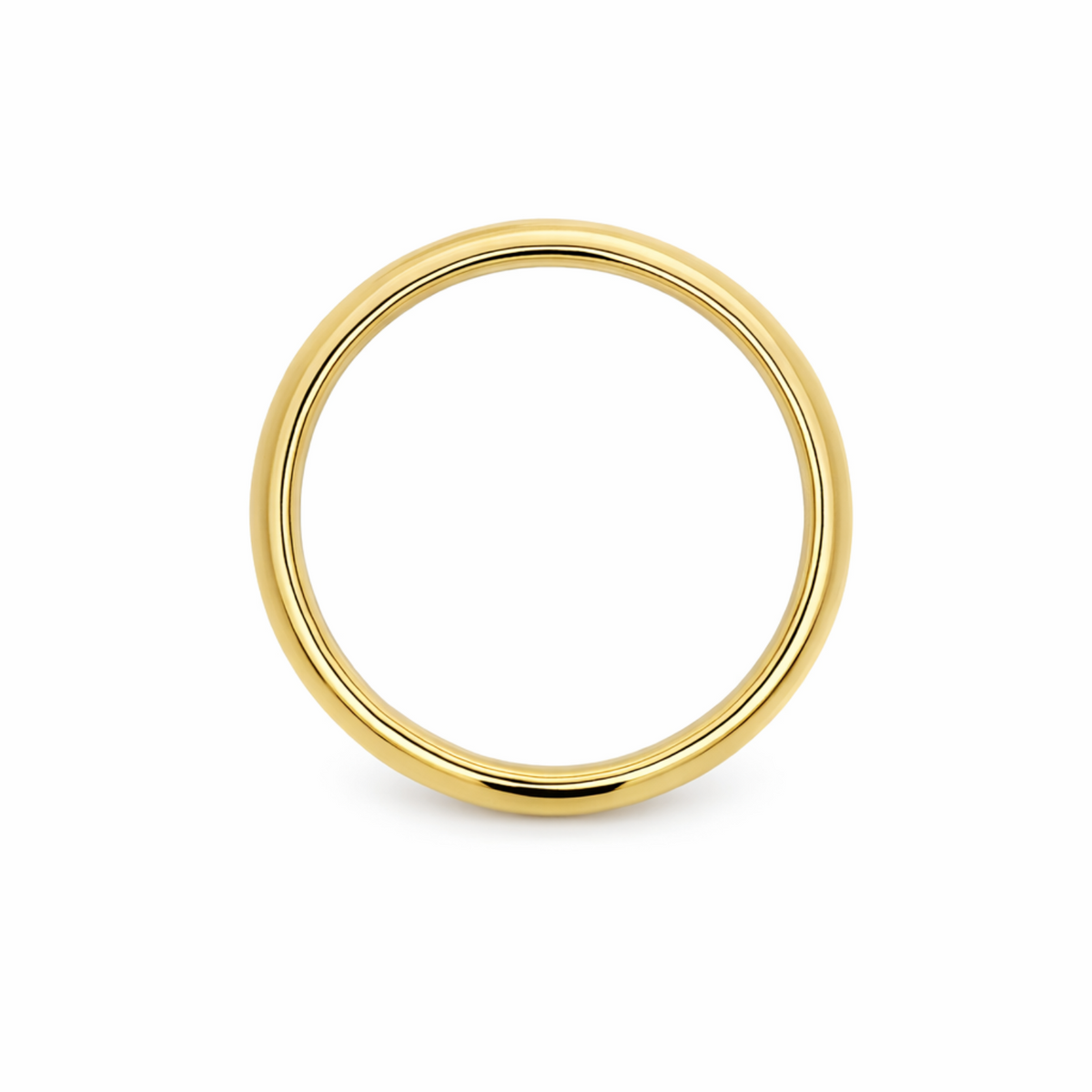9ct Yellow Gold Domed Ladies Wedding Ring