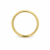9ct Yellow Gold Domed Ladies Wedding Ring