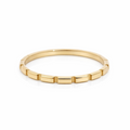 9ct Yellow Gold Brick Design Ladies Wedding Ring