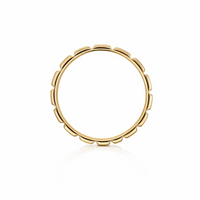 9ct Yellow Gold Brick Design Ladies Wedding Ring