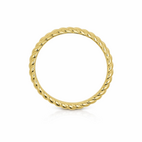 9ct Yellow Gold Fine Twist Ladies Wedding Ring