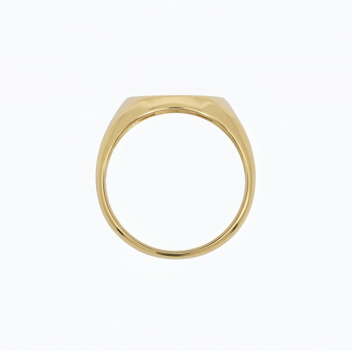 9ct Yellow Gold Men's Large Round Signet Ring