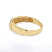 9ct Yellow Gold Cubic Zirconia Set Double Bar Dress Ring