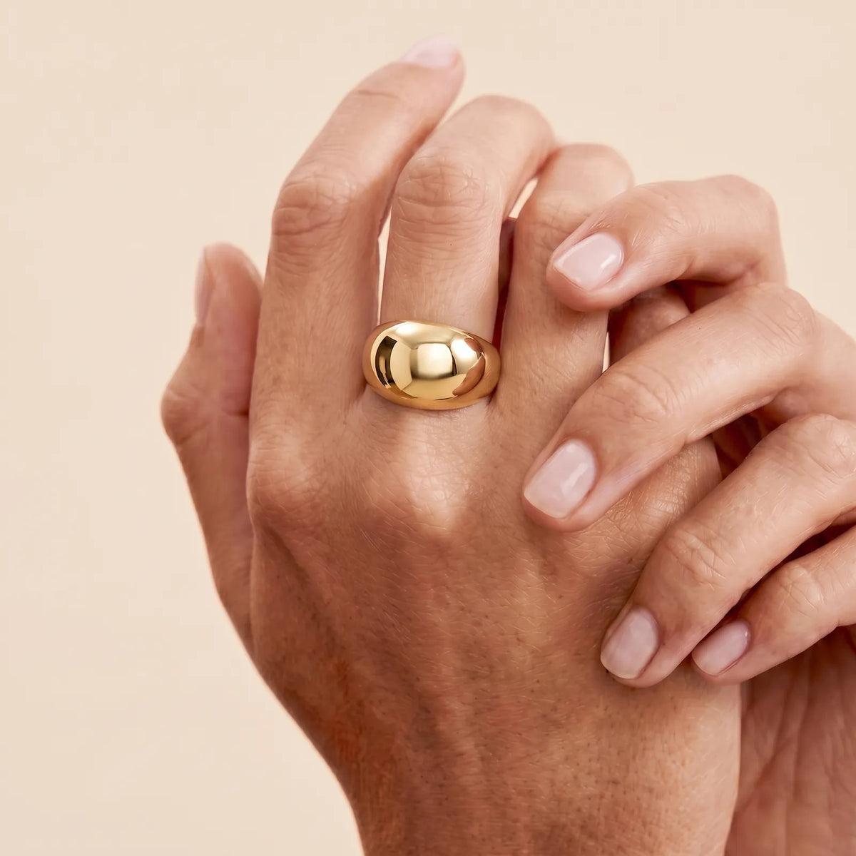 9ct Yellow Gold Polished Dome Ring