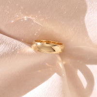 9ct Yellow Gold Narrow Dome Dress Ring