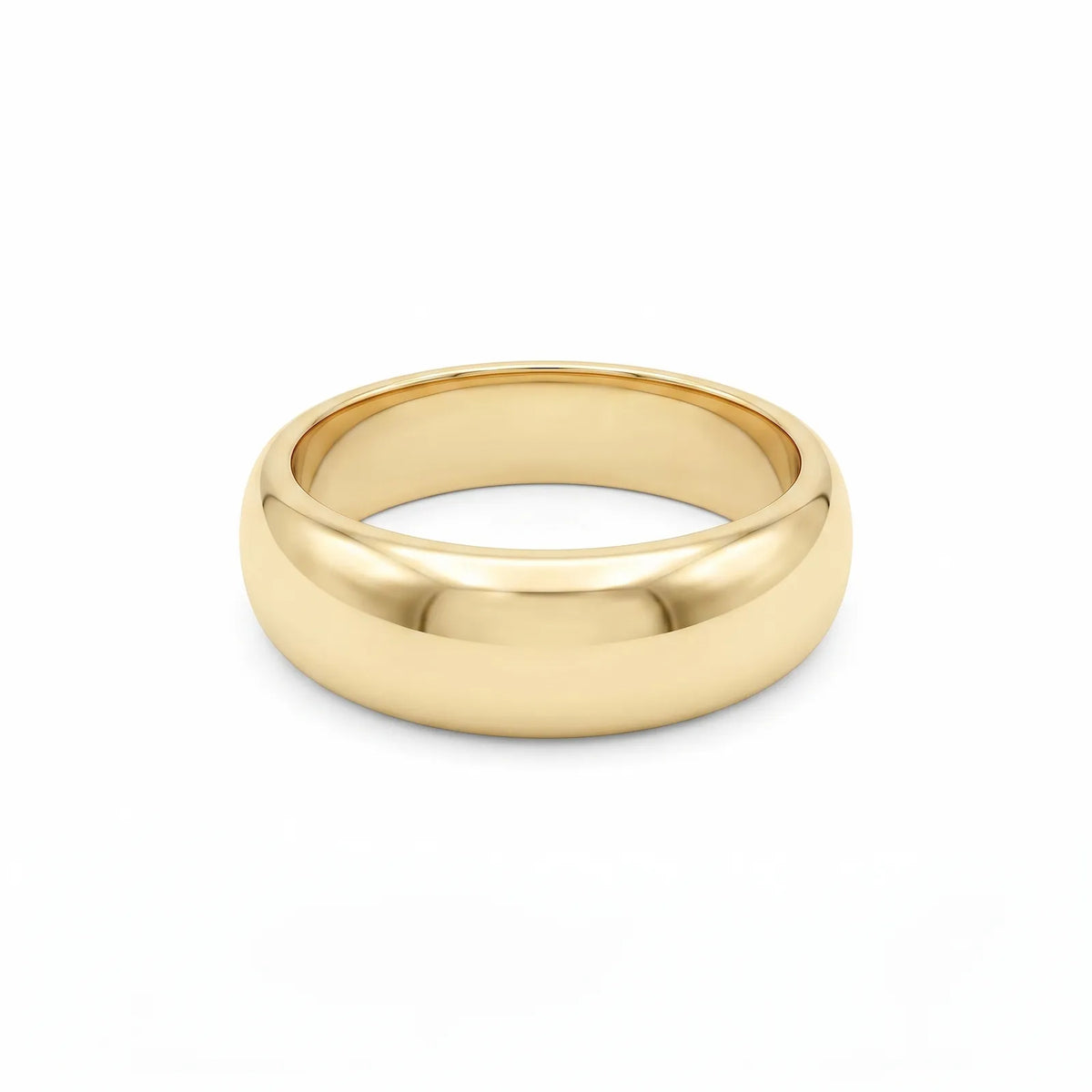9ct Yellow Gold Narrow Dome Dress Ring