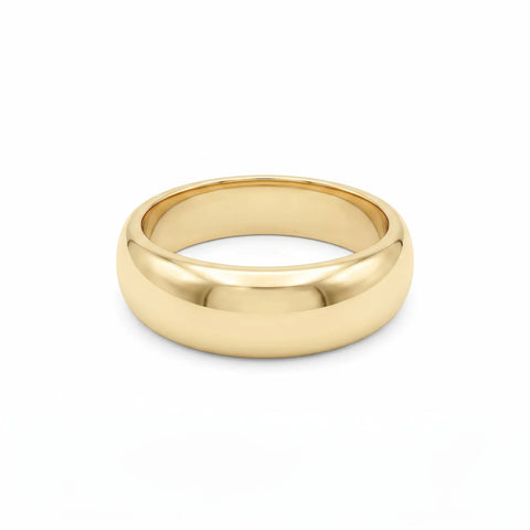 9ct Yellow Gold Narrow Dome Dress Ring