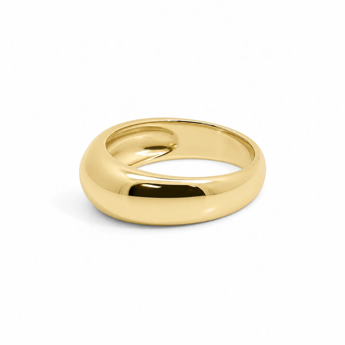 9ct Yellow Gold Narrow Dome Dress Ring
