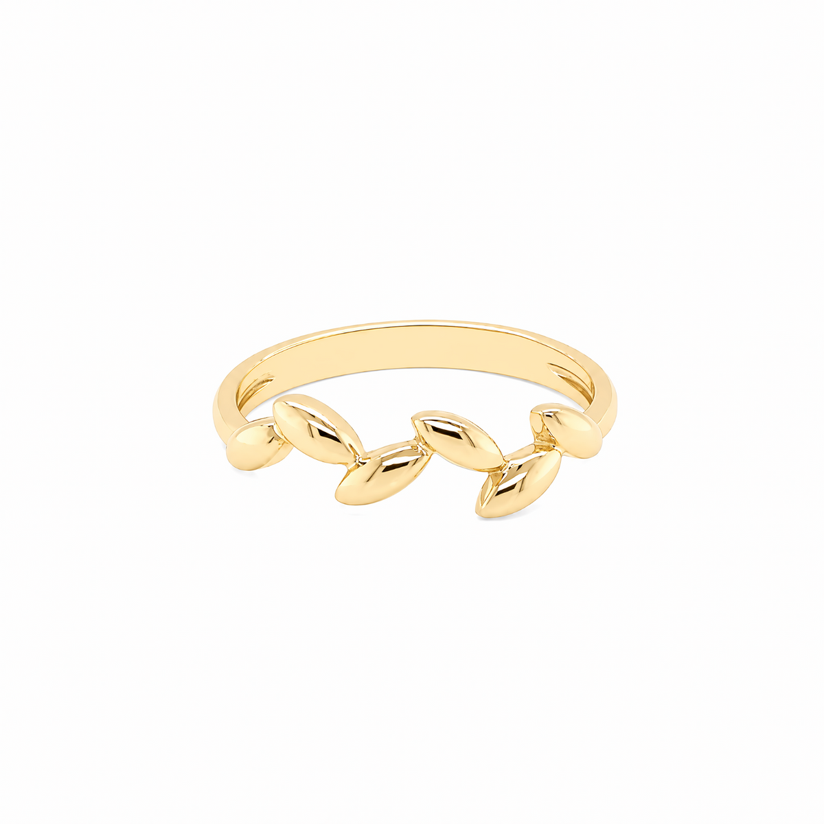 9ct Yellow Gold Leaf Design Ring