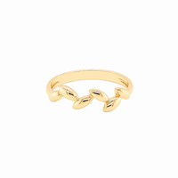 9ct Yellow Gold Leaf Design Ring