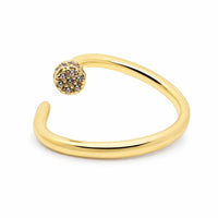 9ct Yellow Gold Cubic Zirconia Set Nail Ring