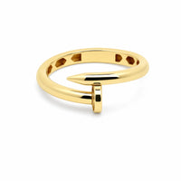 9ct Yellow Gold Nail Design Ring
