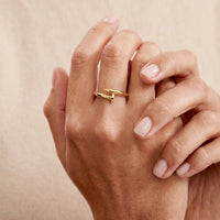 9ct Yellow Gold Nail Design Ring
