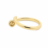 9ct Yellow Gold Nail Design Ring