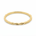 9ct Yellow Gold Fine Twist Design Stacker Ring