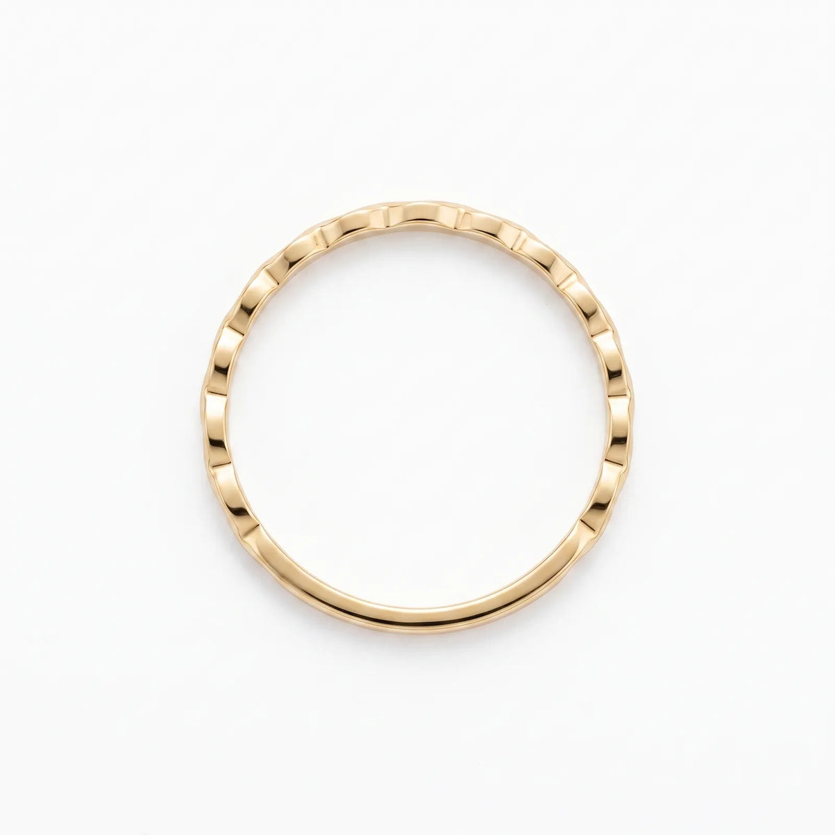 9ct Yellow Gold Fine Twist Design Stacker Ring