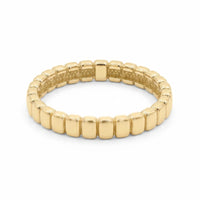 9ct Yellow Gold Ribbed Ladies Wedding Ring