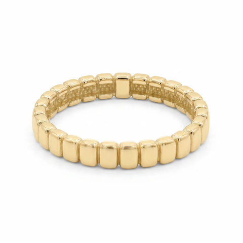 9ct Yellow Gold Ribbed Ladies Wedding Ring