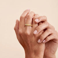 9ct Yellow Gold Ribbed Ladies Wedding Ring