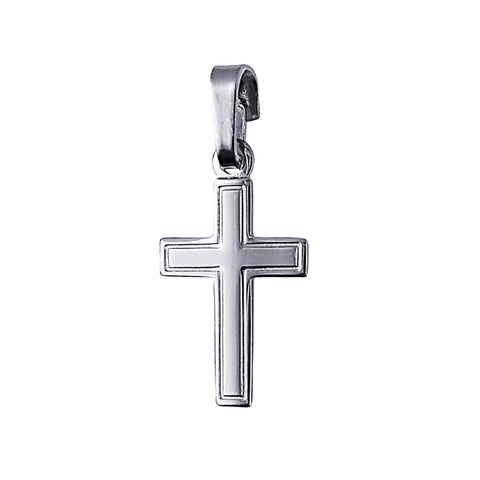 Sterling Silver Plain Cross - alternate view