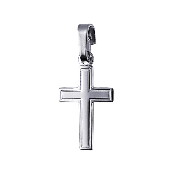 Sterling Silver Plain Cross - alternate view
