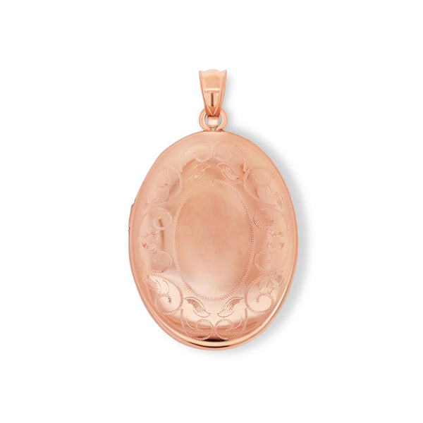 9ct Rose Gold Oval Locket