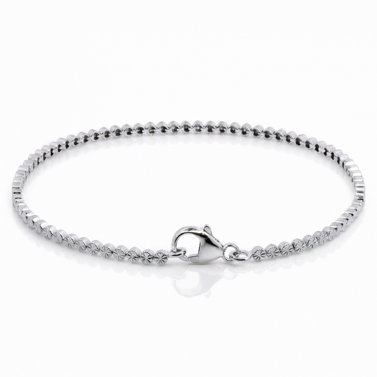 9ct White Gold 1.00ct Diamond Tennis Bracelet