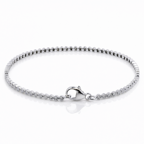 9ct White Gold 1.00ct Diamond Tennis Bracelet - alternate view