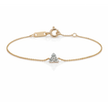 9ct Yellow Gold Delicate Diamond Trio Bracelet
