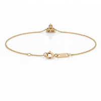 9ct Yellow Gold Delicate Diamond Trio Bracelet