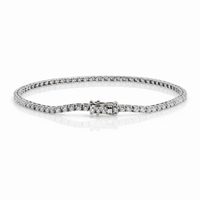 9ct White Gold 1.90ct Lab Grown Diamond Tennis Bracelet