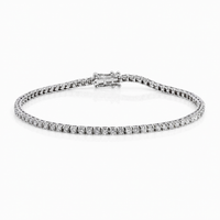 9ct White Gold 1.90ct Lab Grown Diamond Tennis Bracelet