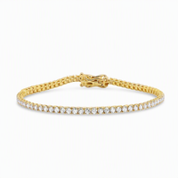 9ct Yellow Gold 3.00ct Lab Grown Diamond Tennis Bracelet