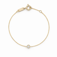 9ct Yellow Gold Round Lab Grown Diamond Bracelet