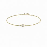 9ct Yellow Gold Round Lab Grown Diamond Bracelet