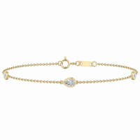 9ct Yellow Gold Stationed Lab Grown Diamond Bracelet