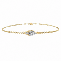 9ct Yellow Gold Pear Lab Grown Diamond Bracelet