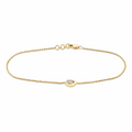 9ct Yellow Gold Oval Lab Grown Diamond Bracelet