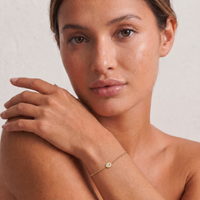 9ct Yellow Gold Oval Lab Grown Diamond Bracelet
