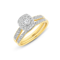 9ct Yellow Gold Diamond Bridal Set