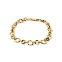 9ct Yellow Gold Silver Filled Fancy Link Bracelet
